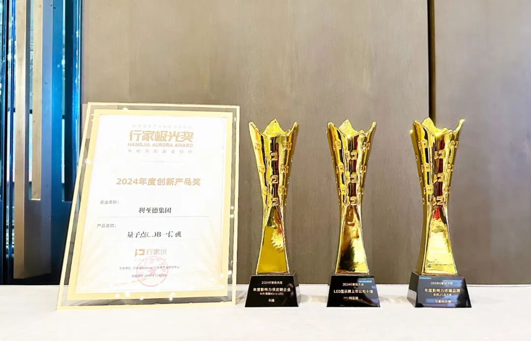 霸榜 | 四大榜单尽数囊括，利亚德集团连续五年斩获“极光”大奖